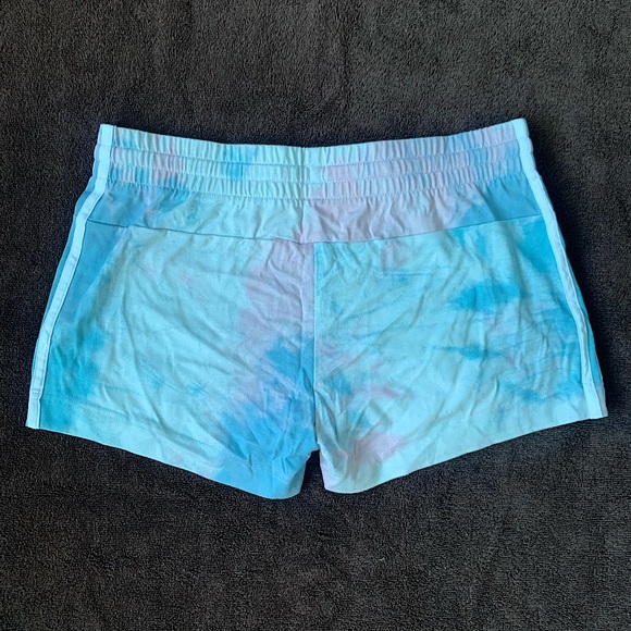 🍬Adidas Cotton Candy Drawstring Two Stripe Shorts - Women’s Large - Picture 2 of 10